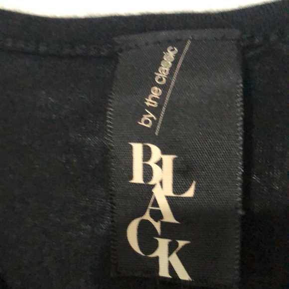 3/$15 SALE BLACK by the classic Good Karma Black Crop Top. - Picture 4 of 5